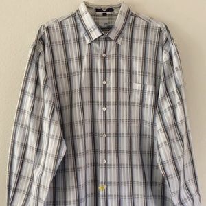 Alan Flusser Mens Dress LS Shirt Size XL White